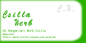 csilla werb business card